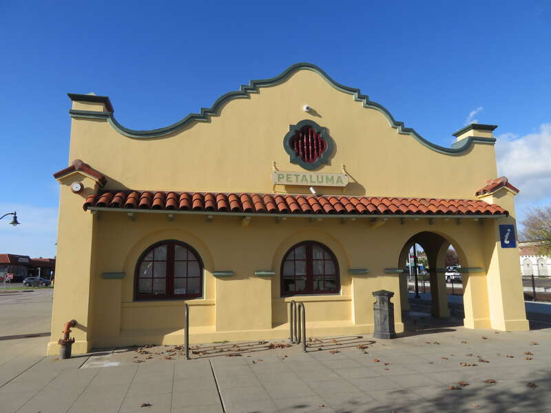 The former Petaluma station in December 2019