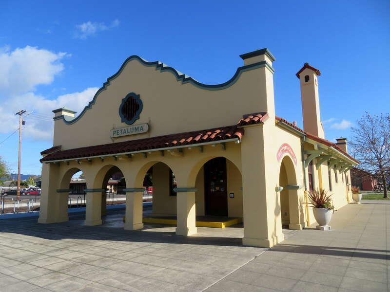 The former Petaluma station in December 2019