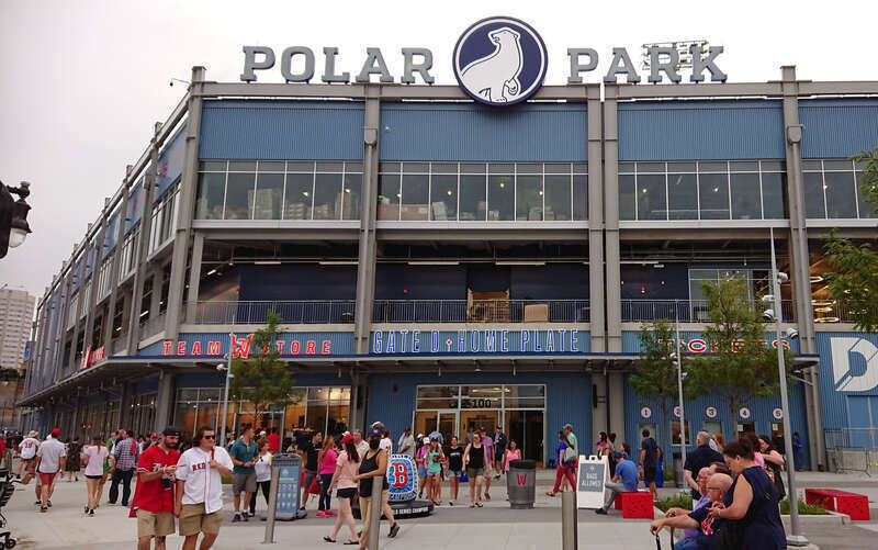 Main entrance to Polar Park in Worcester, Massachusetts