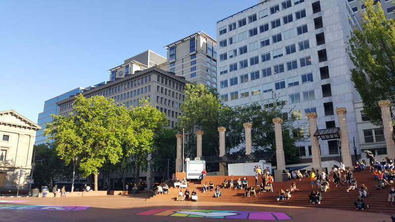 Portland, Oregon during George Floyd protests, 2020