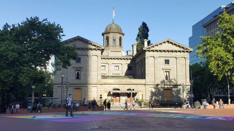 Portland, Oregon during George Floyd protests, 2020