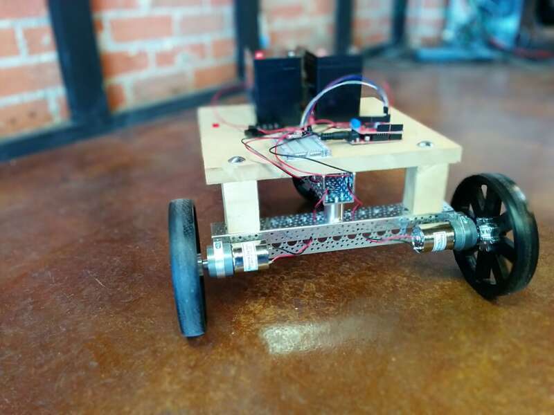 Our first time driving the presence bot untethered!