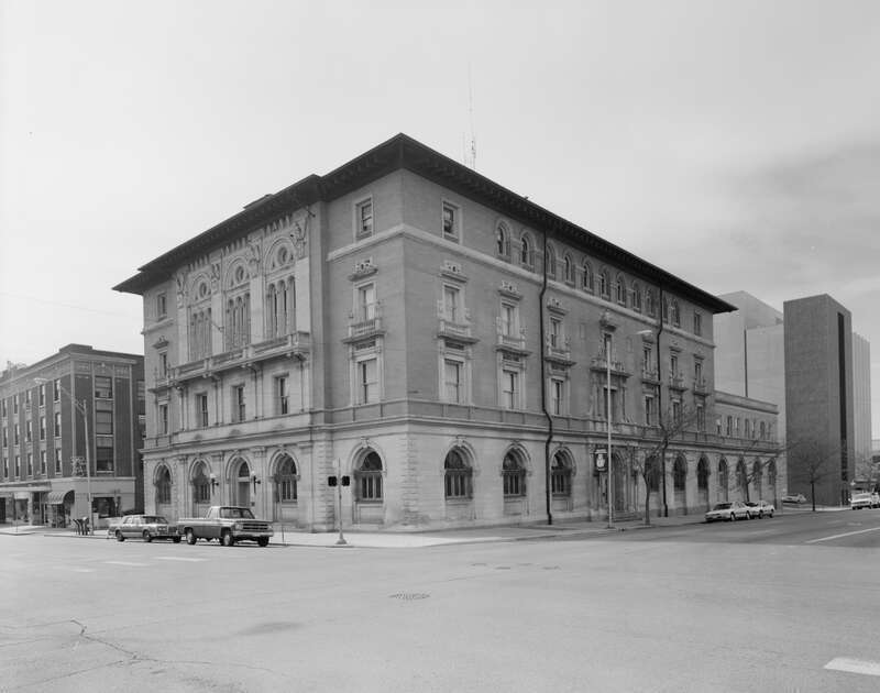 Front of the Pueblo Federal Building, a federal courthouse and post office located at 421 N. Main Street in Pueblo, Colorado, United States.
Built in the Renaissance Revival style in 1897.
Listed on the National Register of Historic