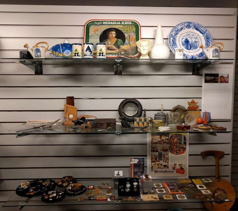 The Queens Museum building was the New York City Pavilion for the 1939 and 1964/1965 World's Fairs.
It is only fitting that the museum was have a display of items from the fairs.

These are items on permanent display from the 1939 World's Fair.