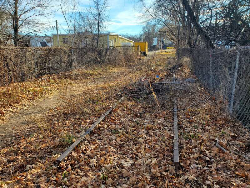 The disused Monoosnoc Brook bridge in December 2023