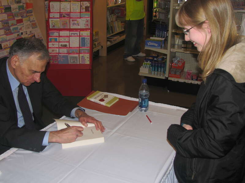 stef meeting Nader. He spelled her name wrong the first time.