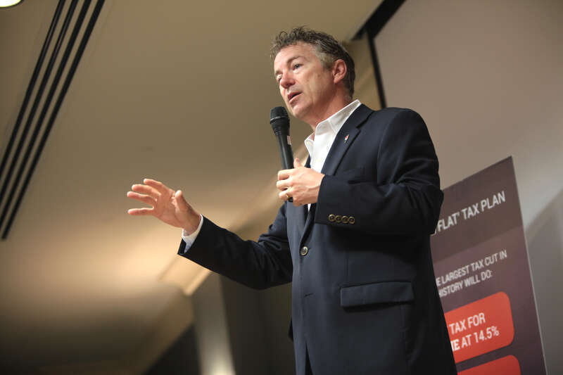 U.S. Senator Rand Paul speaking with supporters at a meet and greet at the Hilton Garden Inn in Council Bluffs, Iowa.
Please attribute to Gage Skidmore if used elsewhere.

All candidate or political action committees must obtain explicit permission