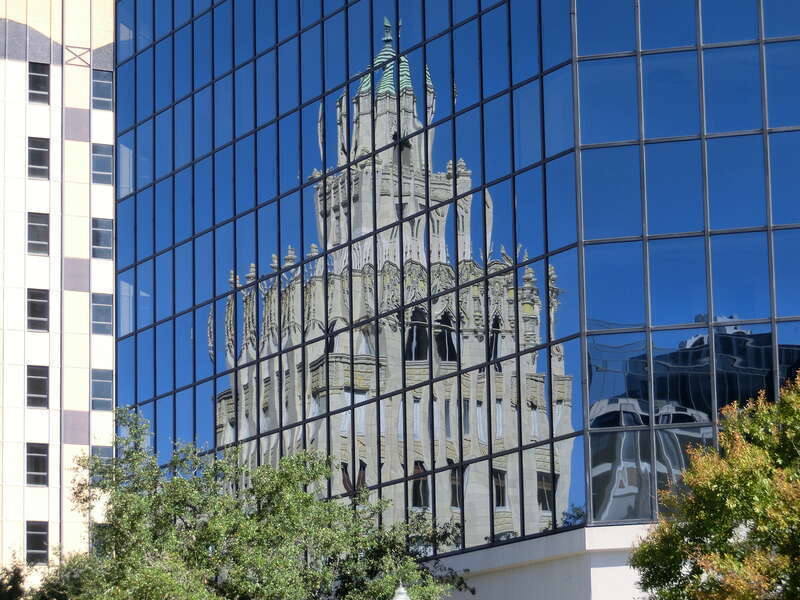 Reflection of Snell Arcade in BB&amp;amp;T Tower, St Petersburg, Florida