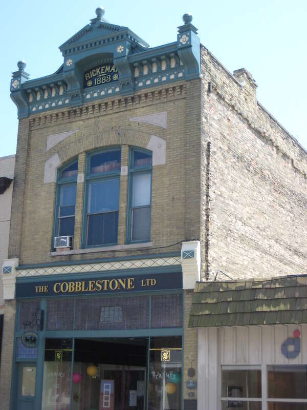 The Rickeman Grocery Building in Racine, Wisconsin. It is listed on the National Register of Historic Places.