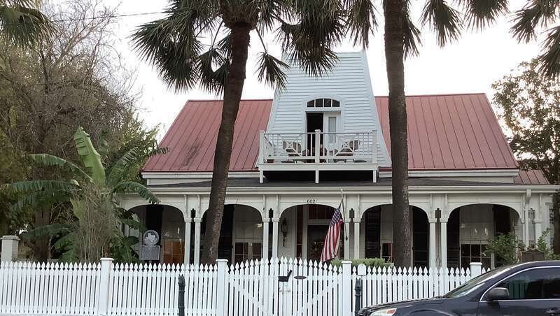 Russell-Cocke House is located at 602 E. St. Charles St. Brownsville, Texas.