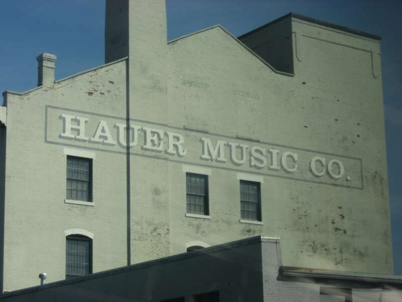 Detail of the façade of the Sachs and Pruden Ale Company Building, located at 127 Wyandot Street in Dayton, Ohio, United States.  Built in 1883, the building is listed on the National Register of Historic Places.