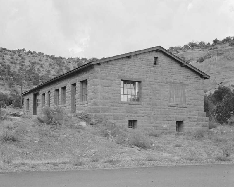 Saddlehorn Utility District warehouse, Colorado National Monument, Colorado.
Historic American Buildings Survey—HABS image.