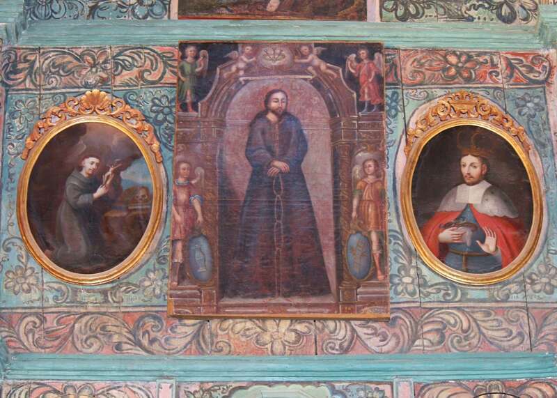 Santa Fe, NM USA - Altar (1798) of the Chapel of San Miguel