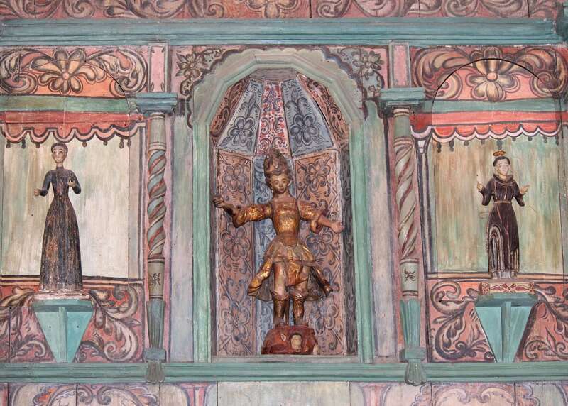 Santa Fe, NM USA - Altar (1798) of the Chapel of San Miguel