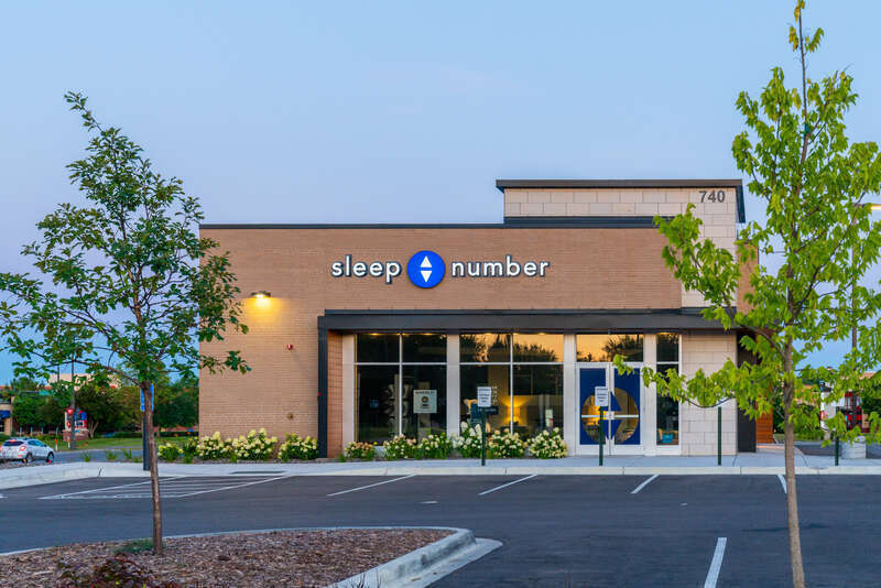 The Sleep Number mattress and bed store at 740 Commons Drive in Woodbury, Minnesota.