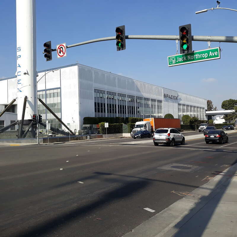 SpaceX headquarters at Hawthorne, California