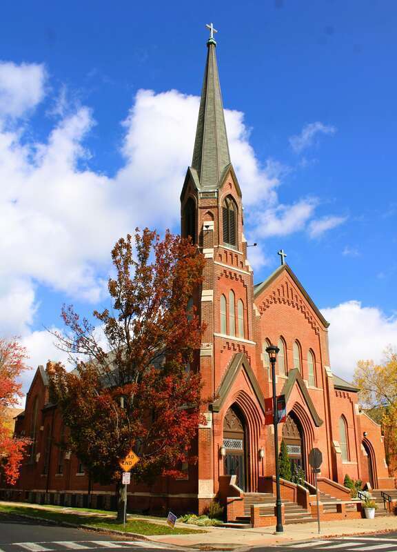 St. Mark Catholic Church, near the campus of Bradley University in Peoria, Illinois.