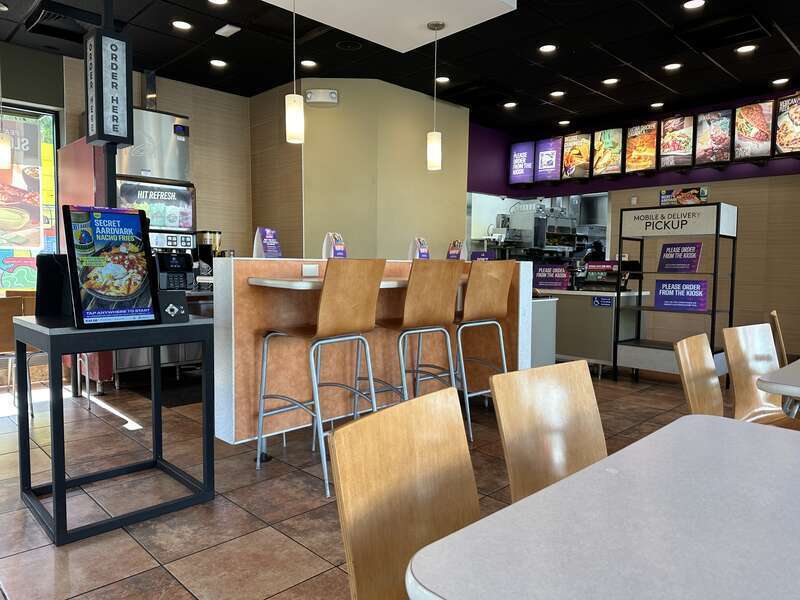 Taco Bell restaurant interior, Miami Florida 5 May 2024