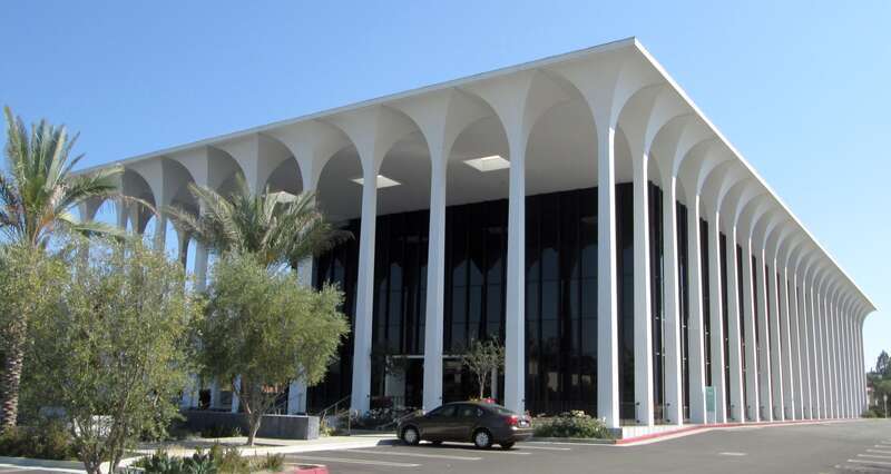The Taj Mahal Medical Center at 23521 Paseo de Valencia in Laguna Hills, California was built in 1964 and was designed by Burke, Kober &amp;amp; Nicholais in the neo-classical style. (Source: &quot;Taj Mahal Medical Center&quot;) and striking reference to then