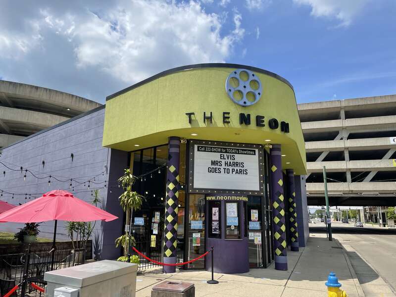 Independent Dayton movie theatre The Neon in summer 2022.