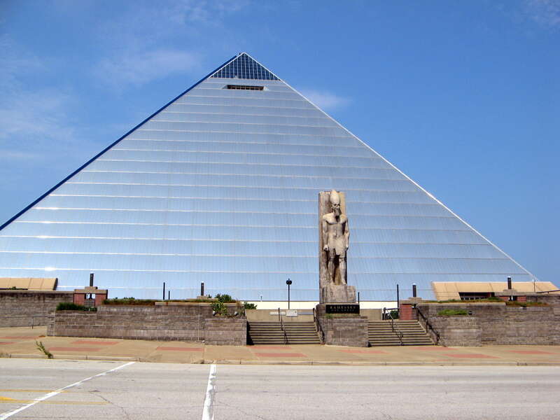 The Pyramid Arena in Memphis.  Soon to be the world's weirdest Bass Pro Shop.