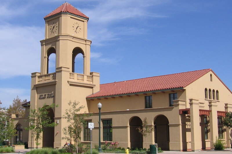 The Tracy Transit Center in Tracy, California, USA.