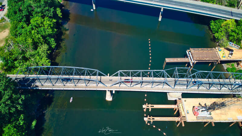 Believe it or not I can vaguely remember when this was a two way traffic on this 110 year old bridge.
