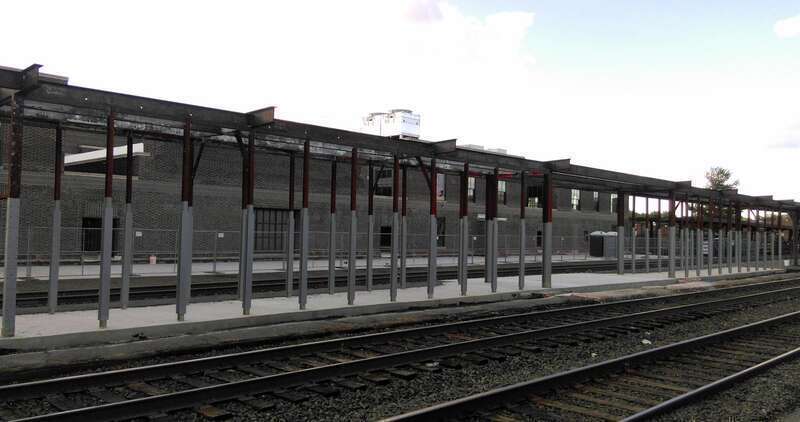 Unknown platform work at Springfield Union Station in July 2016