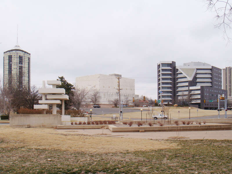 View of some buildings in downtown Tulsa, OK USA
