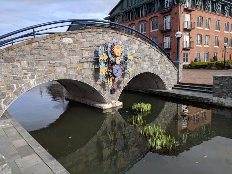 Carroll Creek Park in downtown Frederick, Maryland.