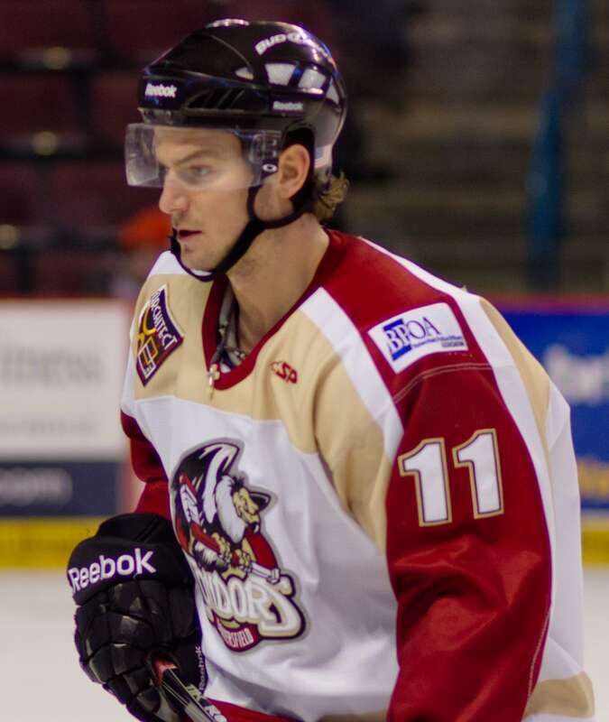 Vyacheslav Trukhno with the Bakersfield Condors in 2011 during a game vs. the Ontario Reign.