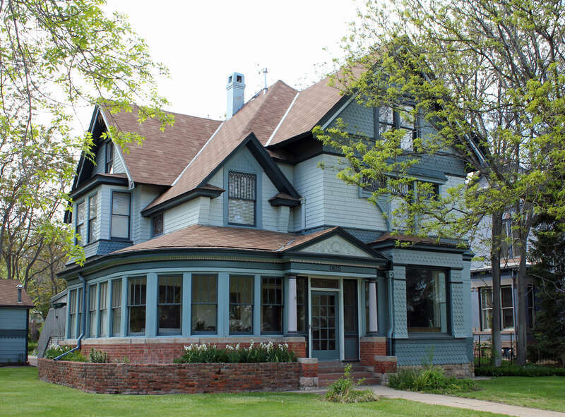 The Ward Rice House, located at 1825 Grand Avenue in Pueblo, Colorado. The house is listed on the National Register of Historic Places.
