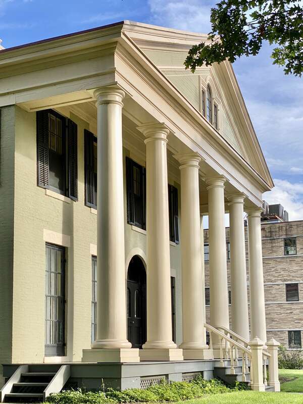 Initially built circa 1837 to serve as the officers quarters at the former Poinsett Barracks (also known as the Buffalo Barracks), this house served as the Commanding Officer’s Quarters and Post Surgeon’s Quarters for the post, facing a large parade