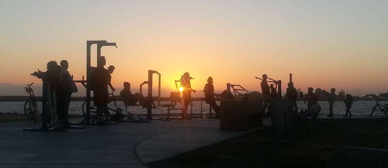 Young People and Sunset