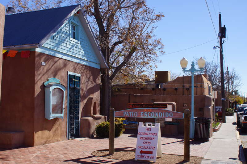 2013, Adobe Small Church, Patio Escondido, Old Town Albuquerque