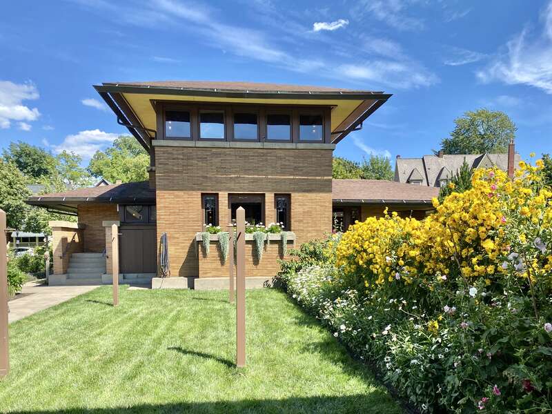 Built in 1903-1905, this Prairie-style mansion was designed by Frank Lloyd Wright for Larkin Company executive Darwin D. Martin.