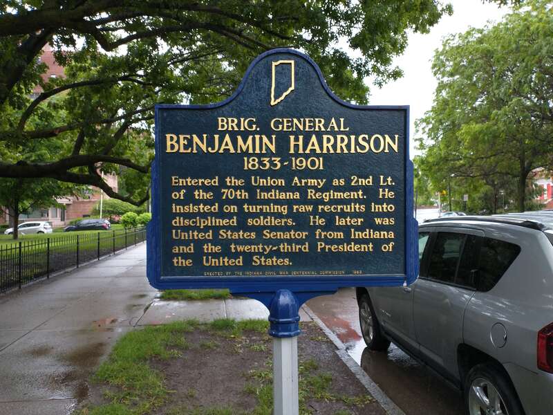 Brig. General Benjamin Harrison (1833-1901) Entered the Union Army as 2nd Lt. of the 70th Indiana Regiment. He insisted on turning raw recruits into disciplined soldiers. He later was United States Senator from Indiana and the twenty-third President
