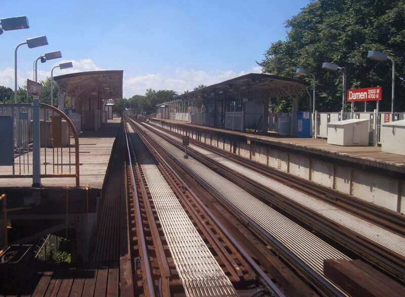 Damen Station on the CTA Brown Line