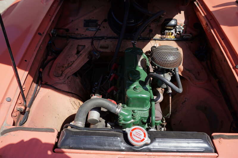 A 1957 Nash Metropolitan engine at the Arts, Antiques &amp;amp; Autos Extravaganza in Denton, Texas (United States).