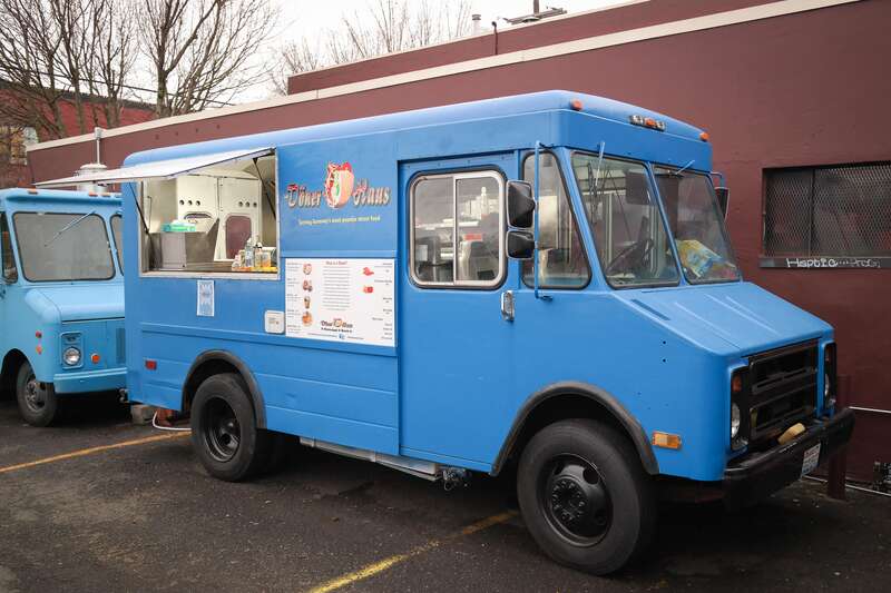 Doner Haus food cart at the Beech pod in Portland, Oregon