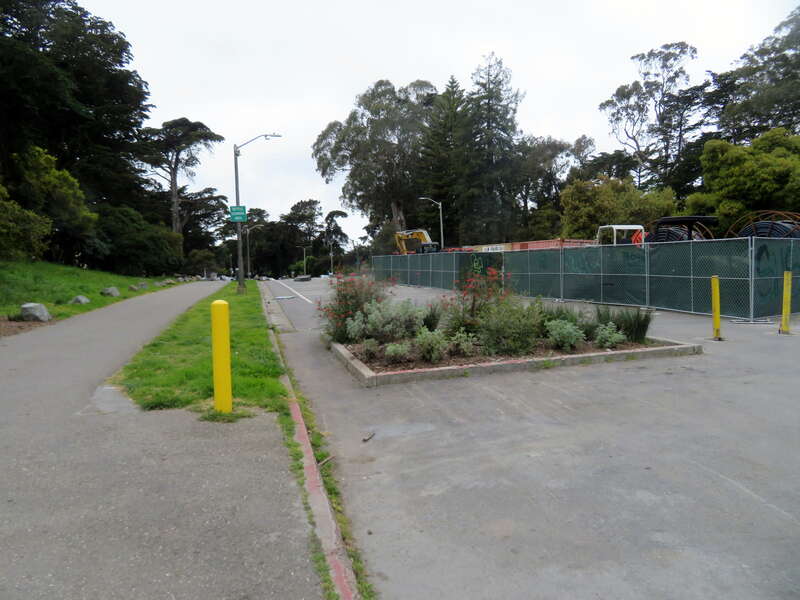 A former section of Waller Street in Golden Gate Park, now used for recreation, in April 2020