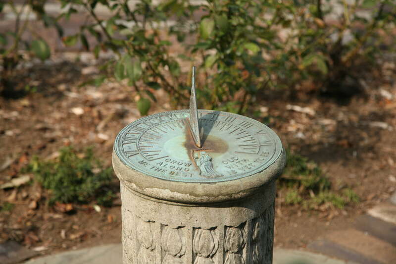 Sundial on the grounds of the Benjamin Harrison house, 23rd president of the United States of America, Indianapolis