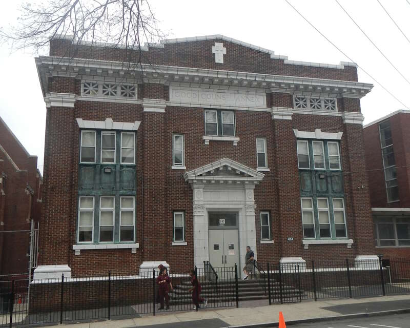 Church annex on Woodside Avenue.