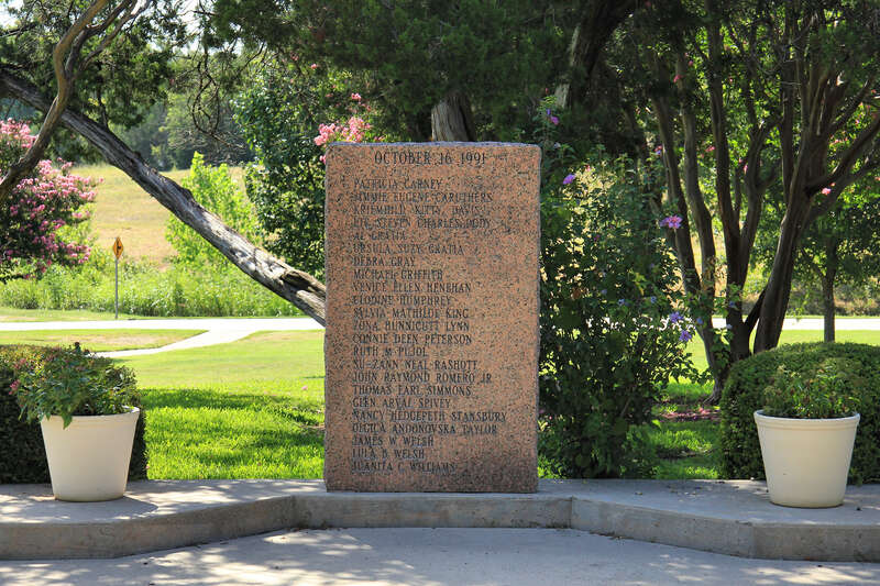 Memorial honoring the victims of the Luby's massacre in Killeen, Texas, United States.