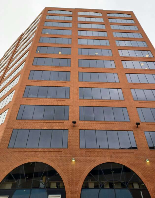 Plaza of the Rockies - South Tower, east side from the alley