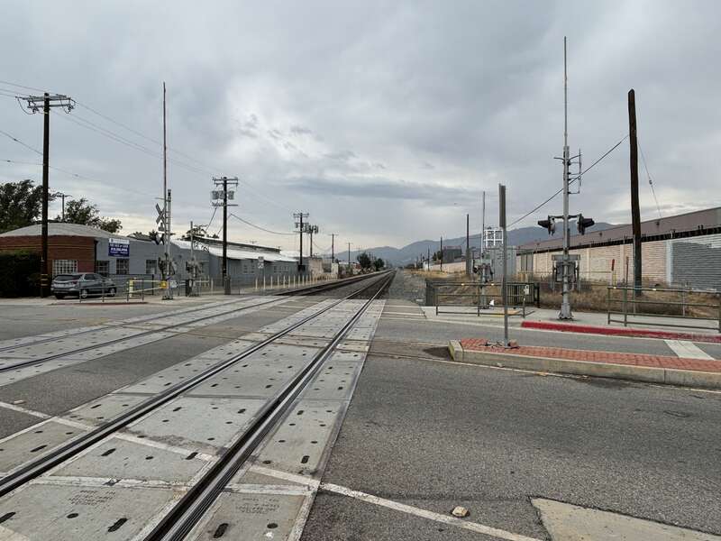 Railroad tracks between L.A. and Glendale at West Chevy Chase Drive.