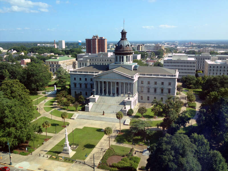 South Carolina State House from the 15th floor of Capitol Center
