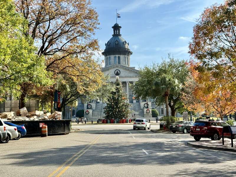 Built in 1851-1907, this Classical Revival-style building was designed by P. H. Hammarskold, John Niernsee, Frank McHenry Niernsee, Frank Pierce Milburn, and Charles Coker Wilson to serve as the state capitol building for South Carolina.  The