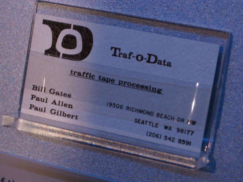 One design shared between Bill Gates, Paul Allen and Paul Gilbert.

Link to the Google Maps map of the address on the card