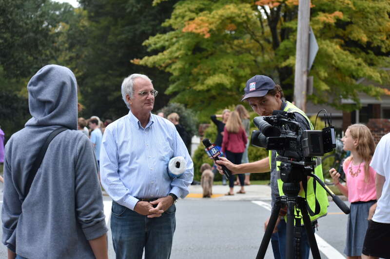 When Trump came to Greensboro for a fundraiser, over a hundred residents showed up in protest or support.